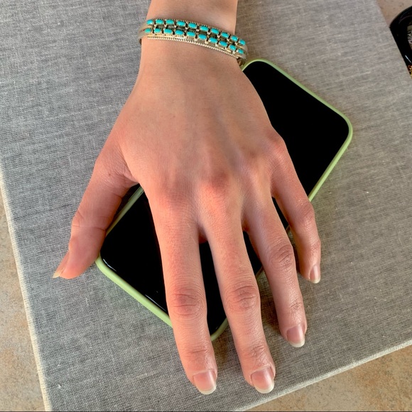 VTG Native American Navajo Regina Martinez Silver Turquoise Cuff Bracelet - Picture 6 of 6